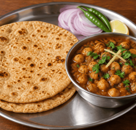 Chapati With Chole Masala